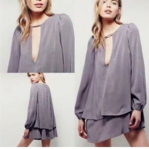 Free People "Beck" Tiered Mini Dress
